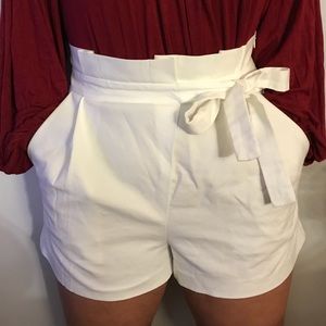 High Waisted Shorts with Tie